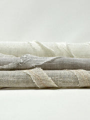 Ruffled Embroidery Blend Linen Fabric / 54" Wide / CL1156