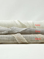 Ruffled Embroidery Blend Linen Fabric / 54" Wide / CL1156