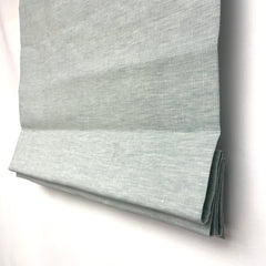 Ciel Double Width 100% Natural Linen Fabric Flat Roman Shade / CL1056
