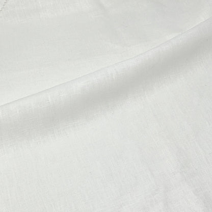 White Linen Flat Roman Shade with Pink Decorative Trims, CL1010
