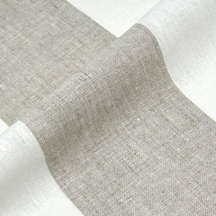 5" Wide Stripe 100% Natural Linen Fabric / 55" Width / CL1026