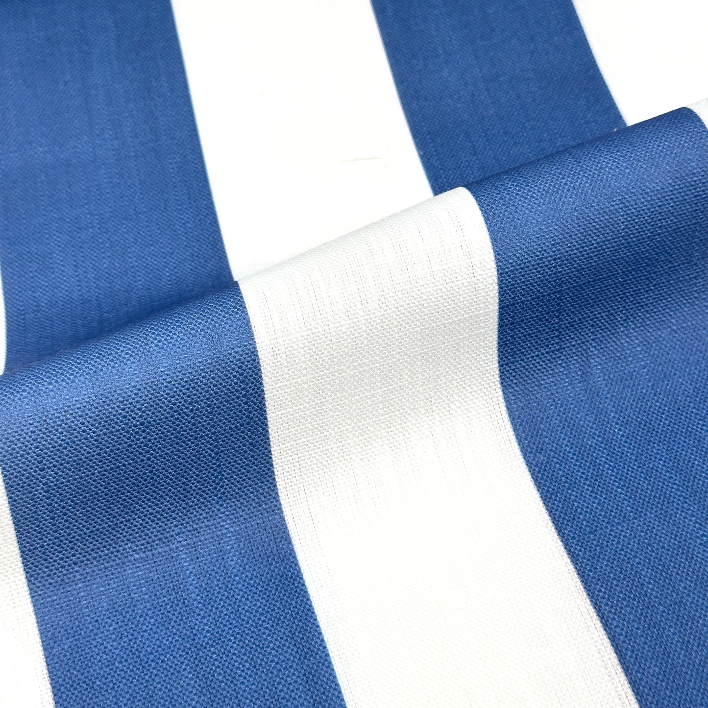 2" Stripe Faux Linen Flat Roman Shade, CL1092