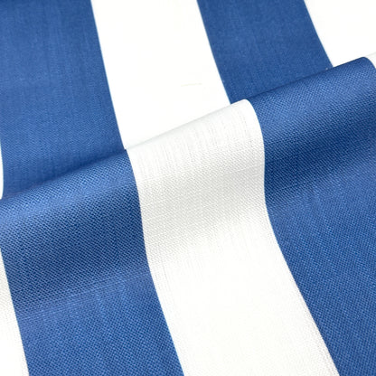 2" Stripe Faux Linen Flat Roman Shade, CL1092