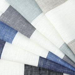 100% Linen Natural Color 3" Stripe Linen Roman Shade/CL1055