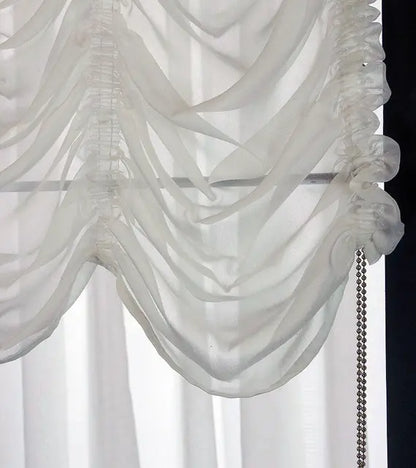 White Voile Austrian Sheer Shades
