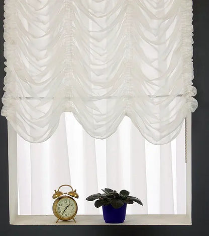 White Voile Austrian Sheer Shades
