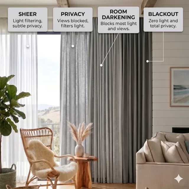 Breezy Neutral Striped Sheer Linen-Blend Drapery | CD1010