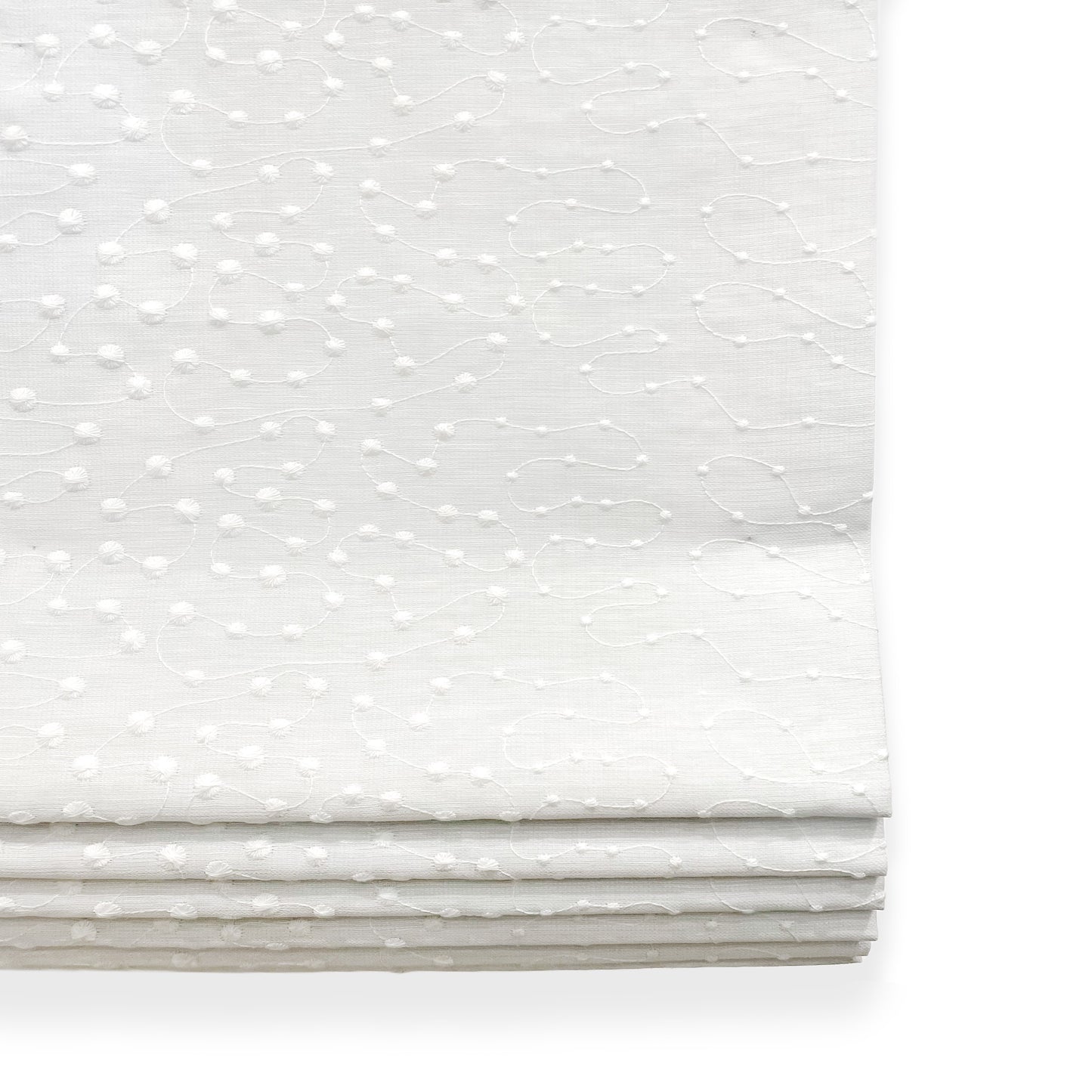 Embroidery Filigree Blend Sheer Linen Flat Relaxed Casual Roman Shade, Farmhouse contemporary Roman Shade/CL1059 - Classic & Modern Home