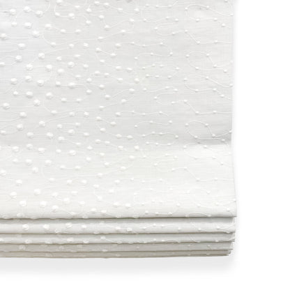 Embroidery Filigree Blend Sheer Linen Flat Relaxed Casual Roman Shade, Farmhouse contemporary Roman Shade/CL1059 - Classic & Modern Home