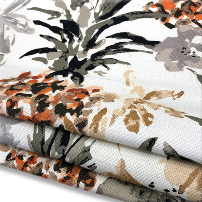 Tropical Pineapple Linen Flat Roman Shade, CL1158