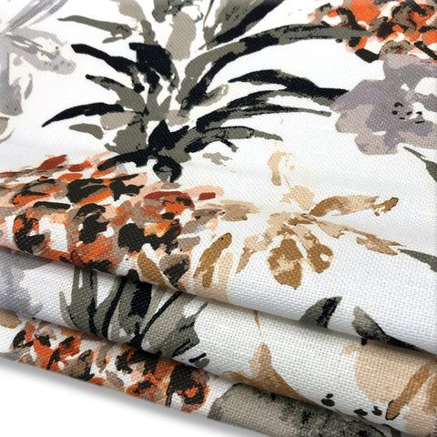 Tropical Pineapple Linen Flat Roman Shade/CL1158