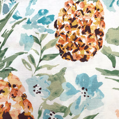 Tropical Pineapple Linen Flat Roman Shade/CL1158