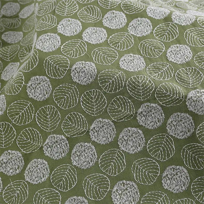 Embroidered Cotton Linen Jacquard Fabric for Dresses, Bags & Sewing | CA1016