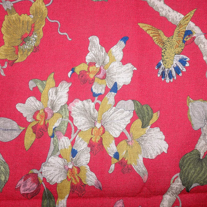 Premium Floral Hummingbird Tropical Botanical Print Blend Cotton, CA1004