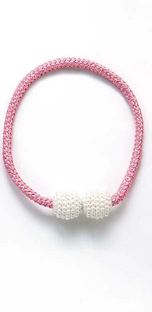 Pearl Magnetic Curtain Tie Back | No Drill Curtain Holder | Decorative Buckle
