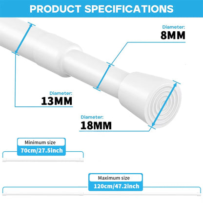 Heavy-Duty Adjustable Black Tension Rod – No-Drill Extendable Curtain Pole | CH1015