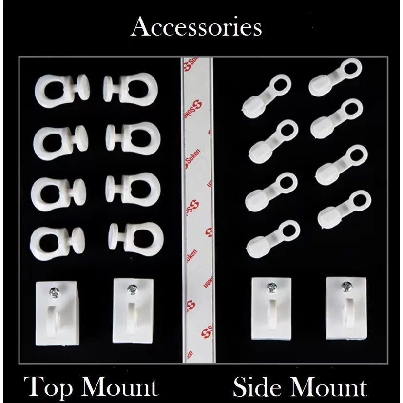 Self-Adhesive Silent Curtain Track, No-Drill Top & Side Mount Rail for Smooth Surfaces | CH1007