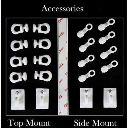 Self-Adhesive Silent Curtain Track, No-Drill Top & Side Mount Rail for Smooth Surfaces | CH1007