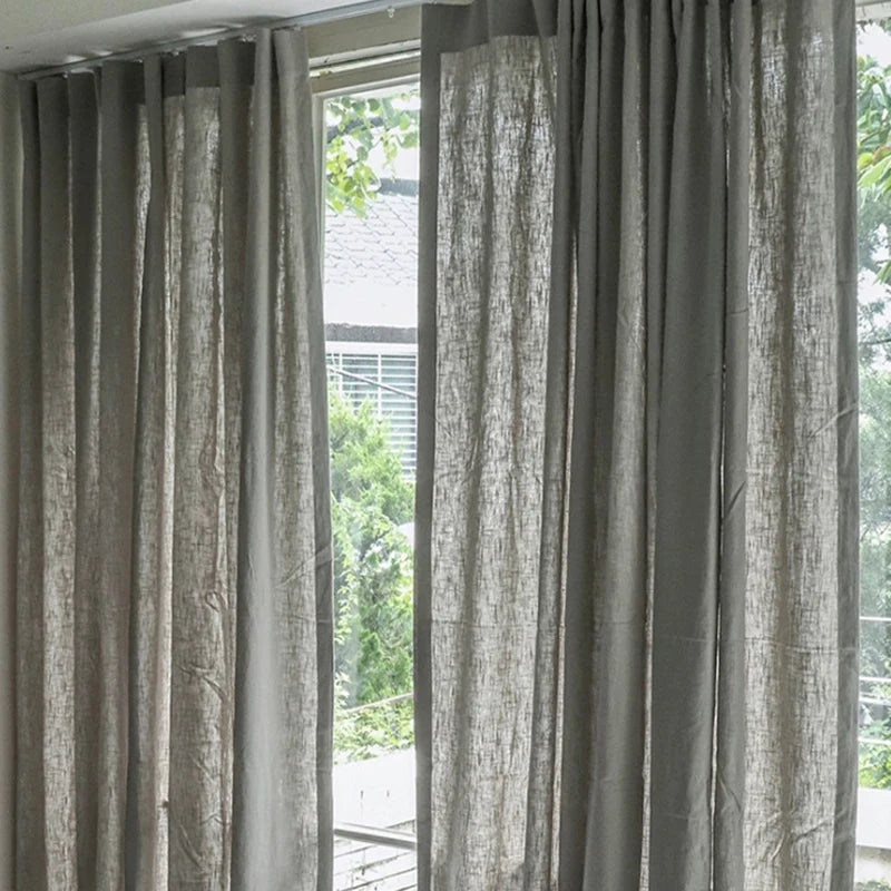 100% linen Semi-Sheer Linen Drapes | CD1036