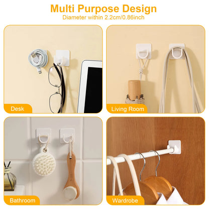 Modern Self-Adhesive Curtain Rod Bracket Hooks – No-Drill Wall Mount Holder (2/4/8 Pack) | CH1008