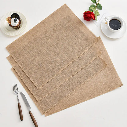 Set of 4 Rustic Round Braided Placemats | Woven Farmhouse Sunflower Table Mats for Everyday & Holiday Dining