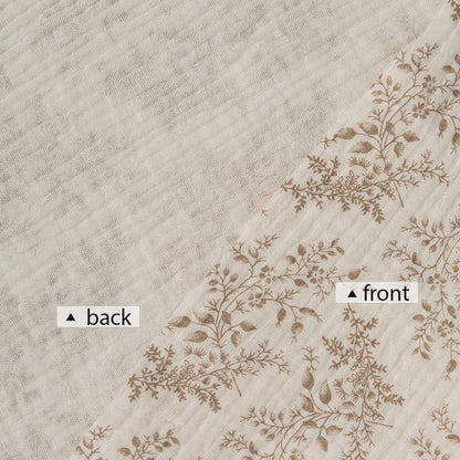Vintage Botanical 100% Cotton Crepe Fabric | CA1010