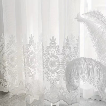 European Palace Embroidered Sheer Curtain | CD1031