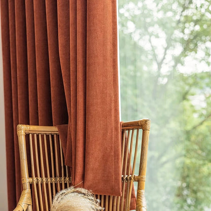 Burgundy Room Darkening Thermal Insulated Curtain | CD1037