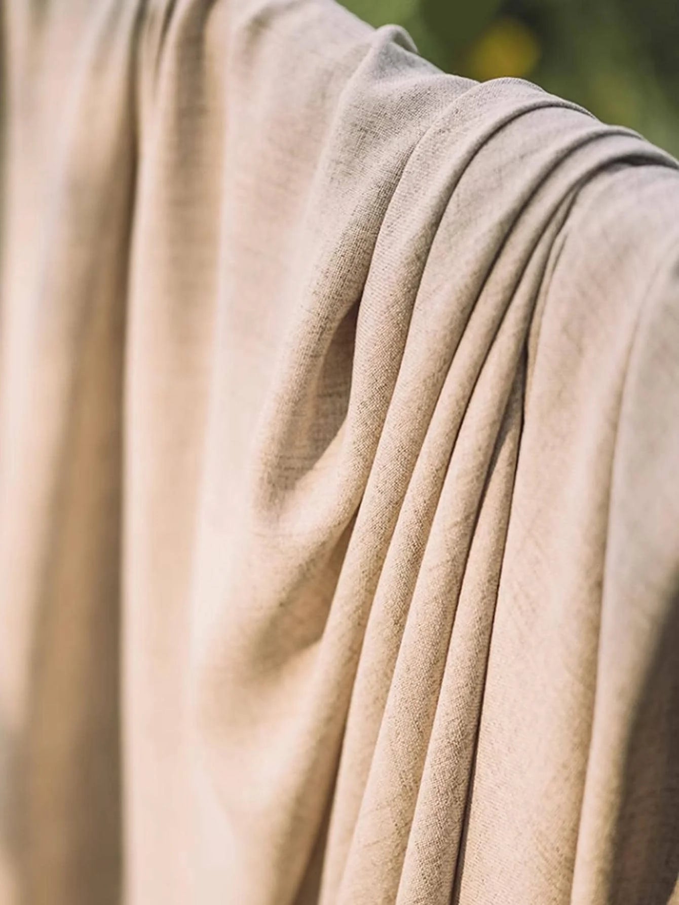 Textured Cream Farmhouse Sheer Drapery, CD1001