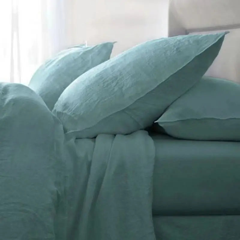Premium 2-Piece 100% Pure Linen Throw Pillow Covers | Grade A Solid Color Decorative Shams with Hidden Zipper