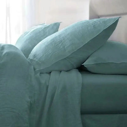 Premium 2-Piece 100% Pure Linen Throw Pillow Covers | Grade A Solid Color Decorative Shams with Hidden Zipper