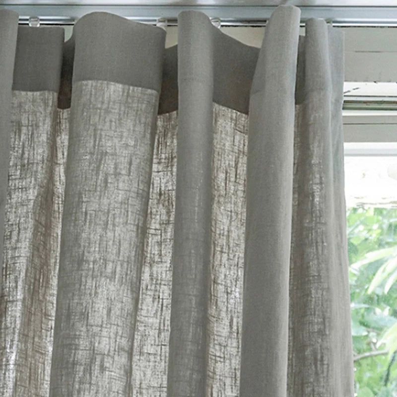 100% linen Semi-Sheer Linen Drapes | CD1036