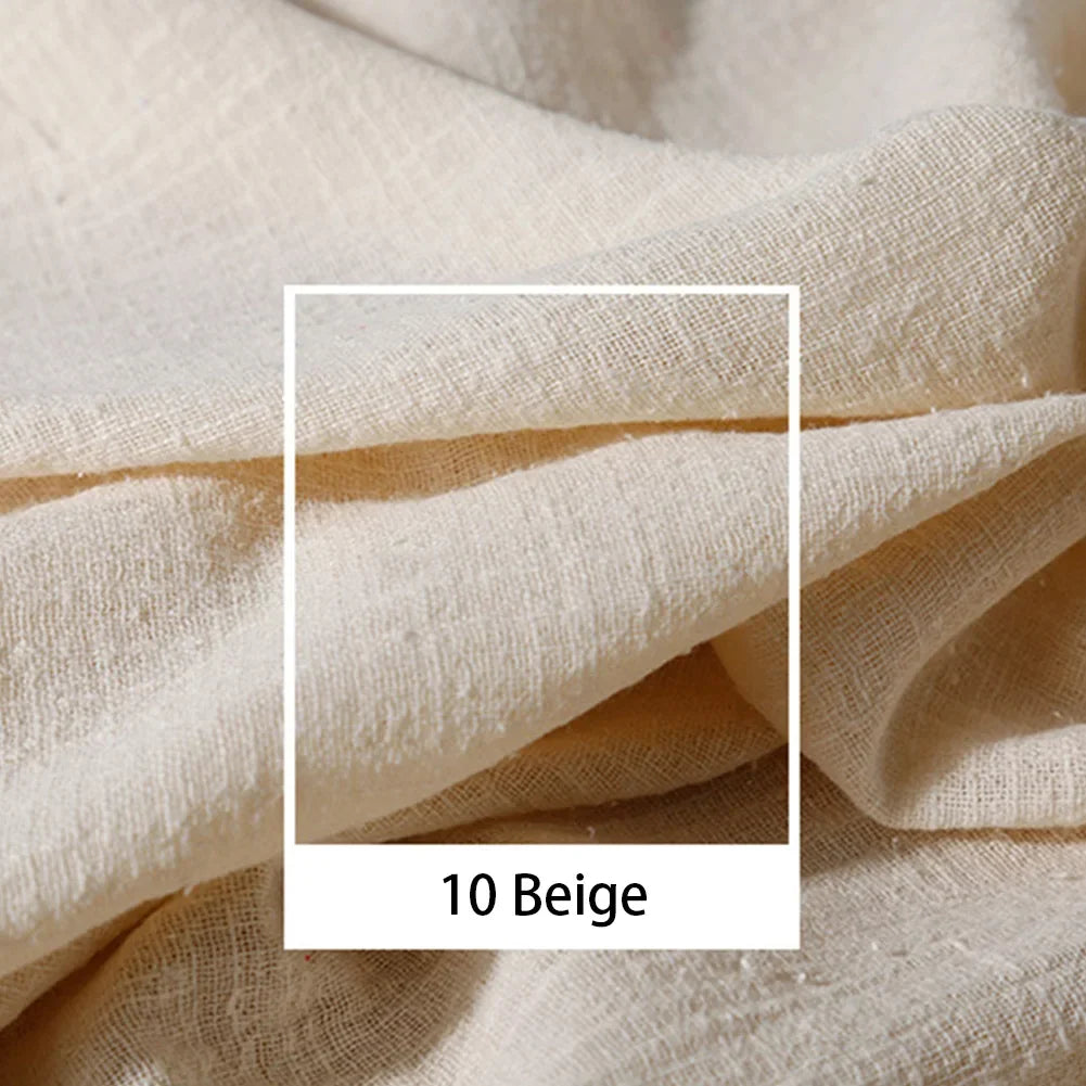 Eco-Friendly Natural Linen Cotton Cambric Fabric – Soft, Breathable & Quick-Dry Textile for DIY Clothing, Curtains & Patchwork | CA1014