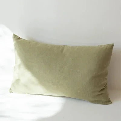 Premium 2-Piece 100% Pure Linen Throw Pillow Covers | Grade A Solid Color Decorative Shams with Hidden Zipper