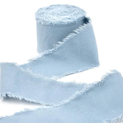Cotton Linen Frayed Ribbon | 1 1/2" x 5 Yards | Gift Wrapping & Wedding Decor