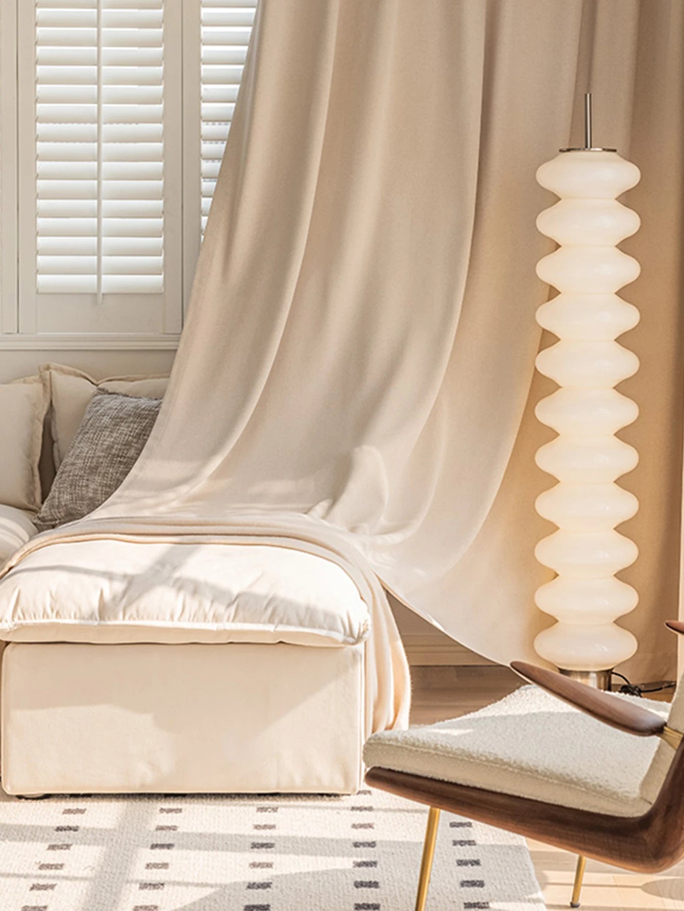 Natural Beige Room Darkening Herringbone Linen Curtains, CD1006