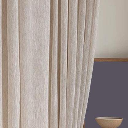 Beige Sheer Farmhouse Linen Curtain | CD1042
