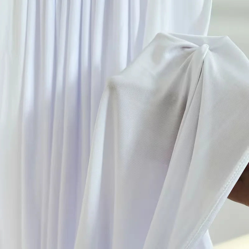 Wrinkle-resistant White Tablecloth,Stretchable Large-size,for Dessert and Tea Break Tables Fits Birthday,Wedding,Engagement