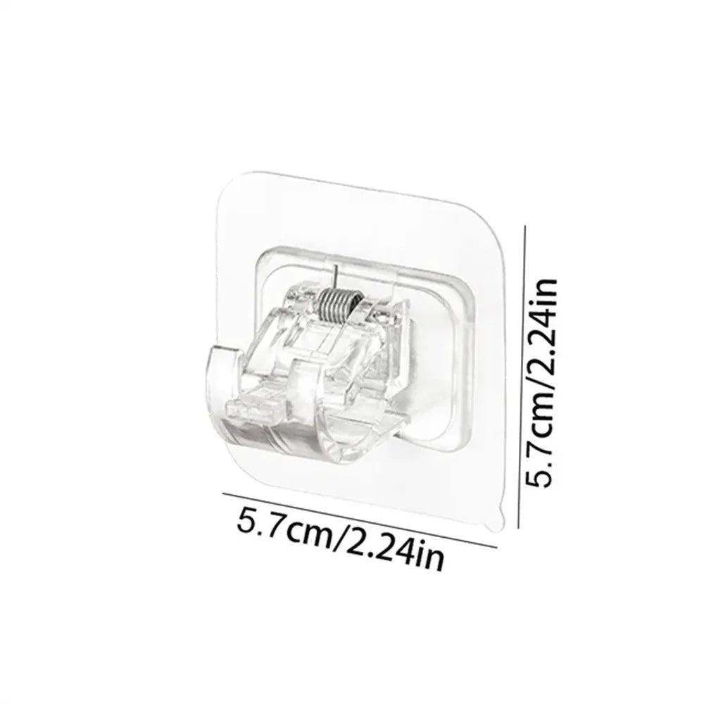 Modern Self-Adhesive Curtain Rod Bracket Hooks – No-Drill Wall Mount Holder (2/4/8 Pack) | CH1008