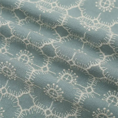 Geometric Cotton Linen Embroidered Jacquard Fabric By The Yard | CA1020