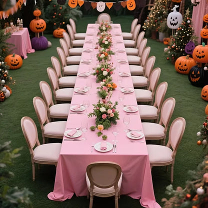 Wrinkle-resistant White Tablecloth,Stretchable Large-size,for Dessert and Tea Break Tables Fits Birthday,Wedding,Engagement