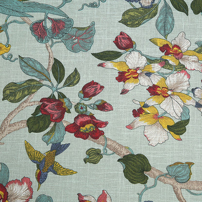 Premium Floral Hummingbird Tropical Botanical Print Blend Cotton, CA1004
