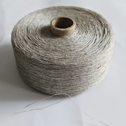 100% Pure Organic Linen Ramie Yarn | Raw Ring Spun Knitting Filament (1/64", 0.3mm, 100g)