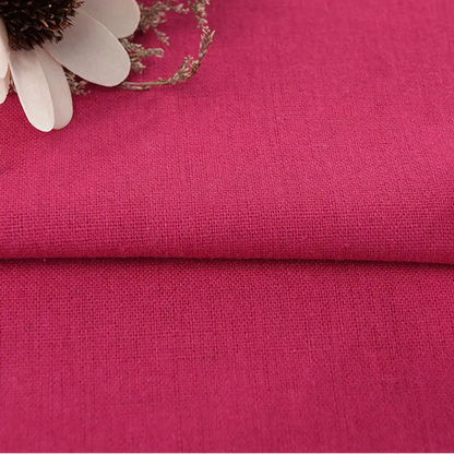 Solid Color Linen Cotton Fabric for Needlework, Embroidery and Patchwork, CA1001