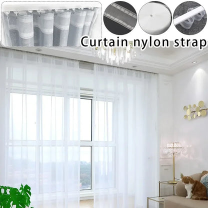 Premium White Curtain Heading Tape - 3" Wide Nylon/Cotton Blend for Pinch Pleat & Rod Pocket Drapery DIY