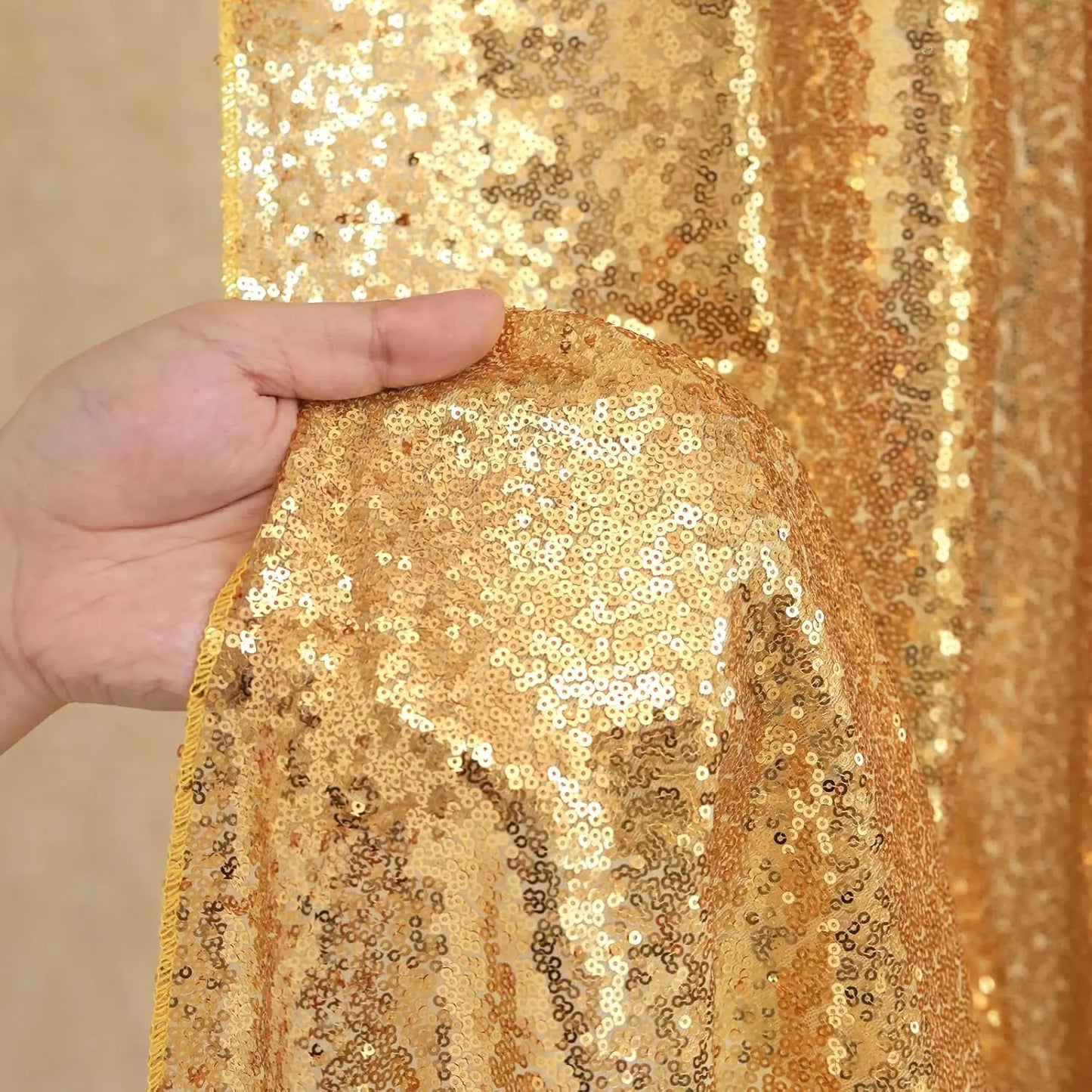 2-Panel Sequin Backdrop Curtain Set – Seamless Glitter Photography Background for Weddings, Parties & Events | CDE1026
