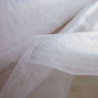 44" Wide Double-Sided Iron-On Interlining – Non-Woven Fusible Adhesive Web for Fabric Bonding & Sewing | CP1011
