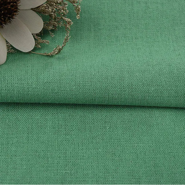 Solid Color Linen Cotton Fabric for Needlework, Embroidery and Patchwork, CA1001