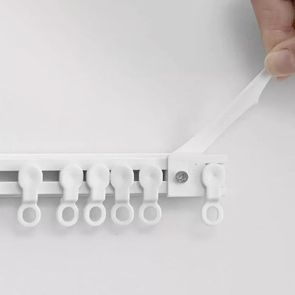 Self-Adhesive Silent Curtain Track, No-Drill Top & Side Mount Rail for Smooth Surfaces | CH1007