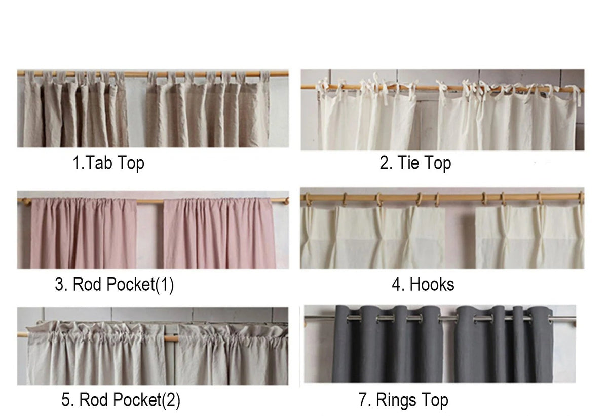100% linen Semi-Sheer Linen Drapes | CD1036